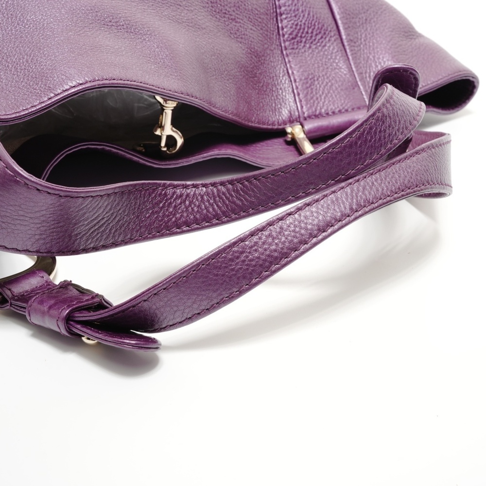 GUCCI Purple Leather Tote Bag - Picture 12 of 13